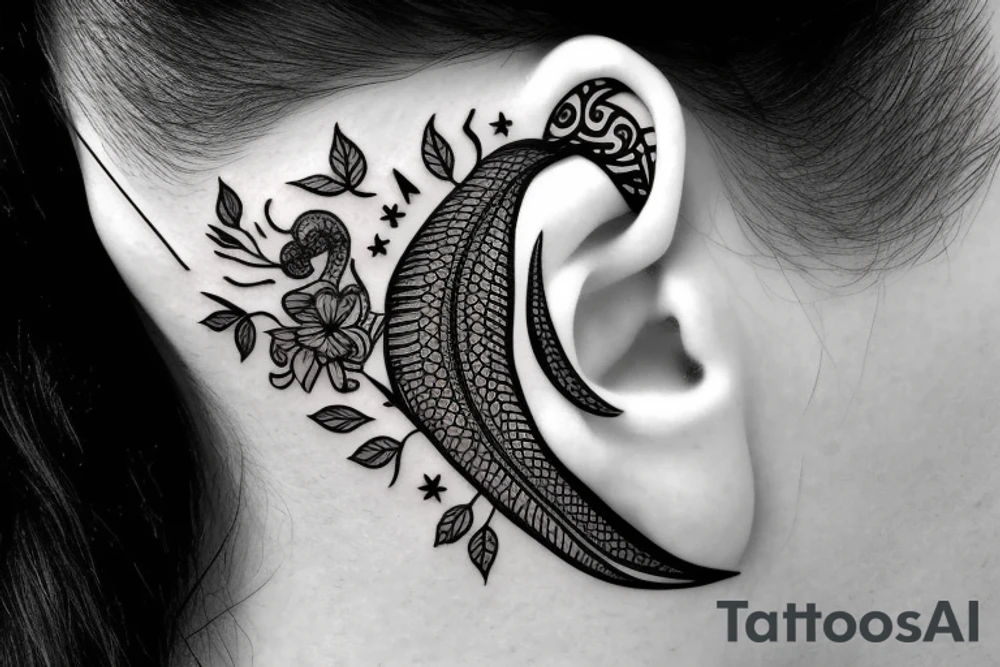 Cancer sign behind ear tattoo idea