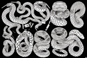 A cybernetic Python Snake tattoo idea