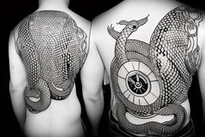 A robotic cybernetic Python Snake tattoo idea