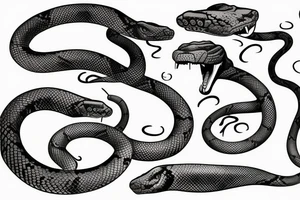 Robotic Python Snake tattoo idea