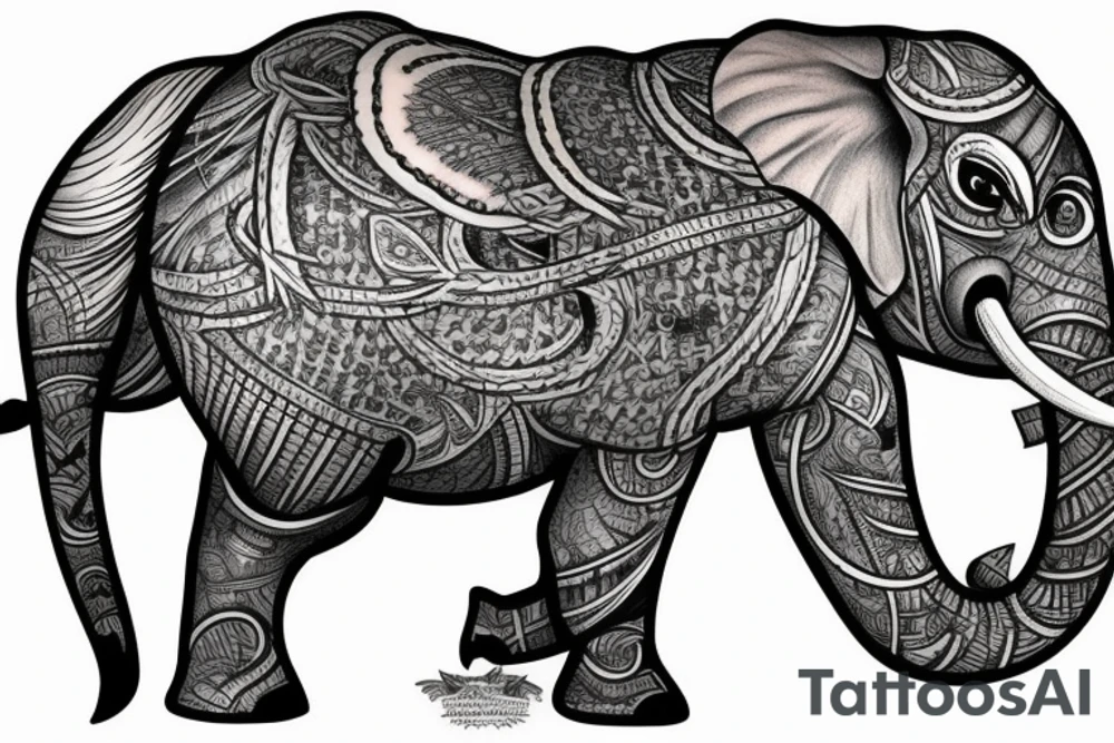 Battle Elephant tattoo idea