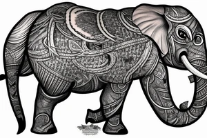 Battle Elephant tattoo idea