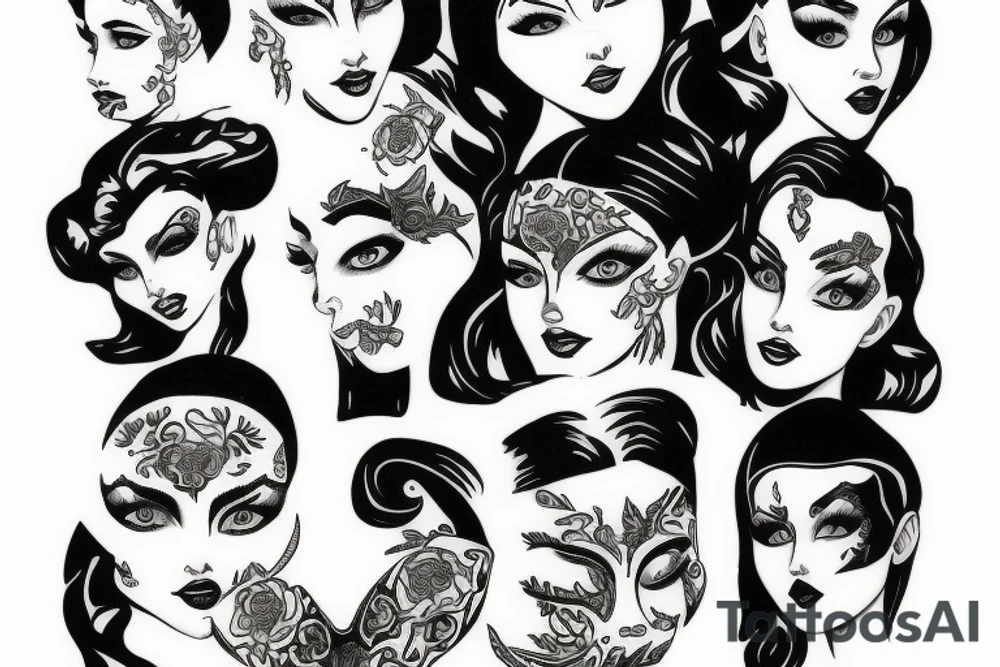 Green Eyed Lady tattoo idea