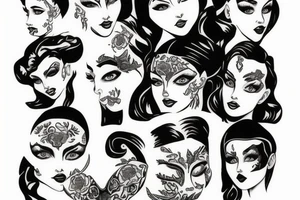 Green Eyed Lady tattoo idea