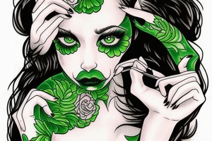 Green Eyed Lady tattoo idea
