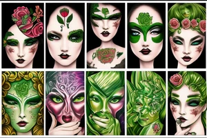 Green Eyed Lady tattoo idea