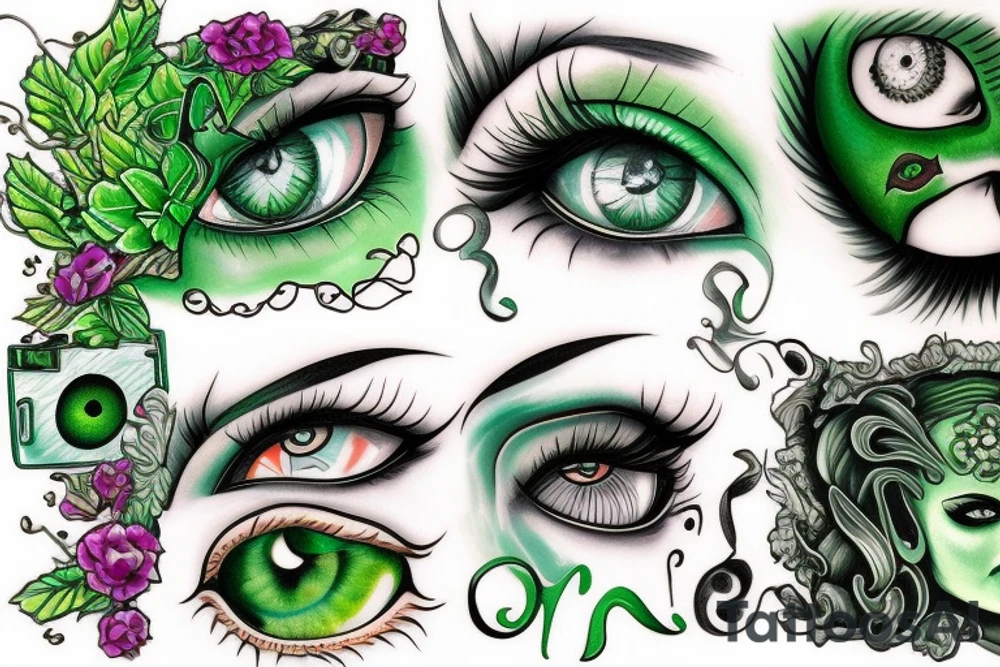 Green Eyed Lady tattoo idea