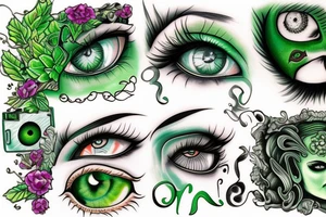 Green Eyed Lady tattoo idea