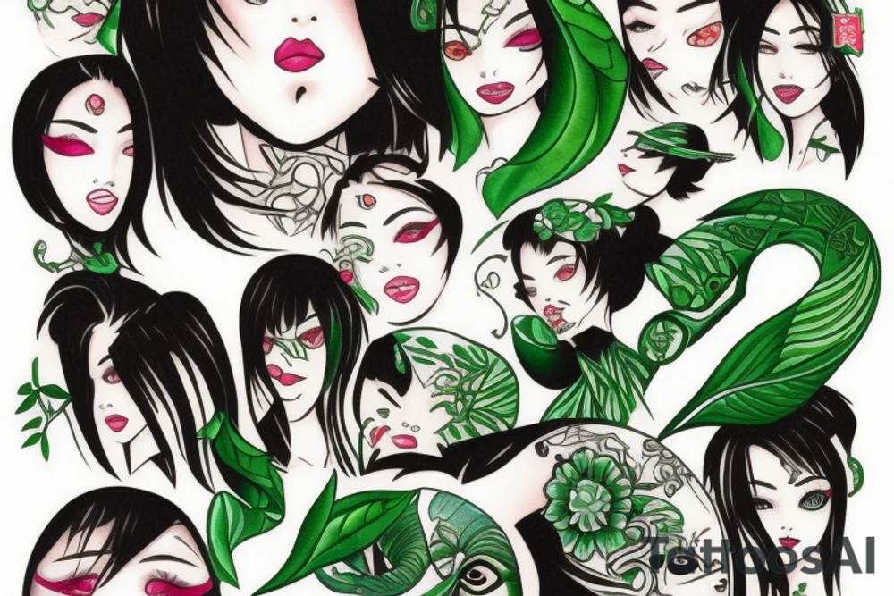 Green Eyed Lady tattoo idea