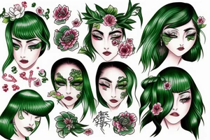 Green Eyed Lady tattoo idea