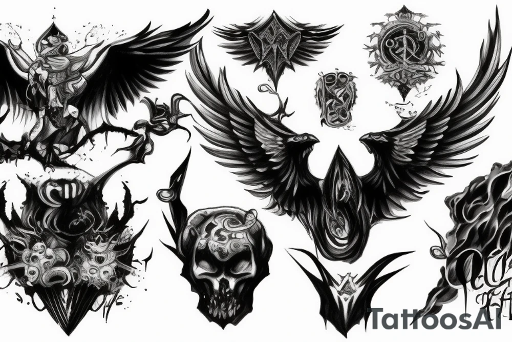 Battle of good and evil tattoo idea