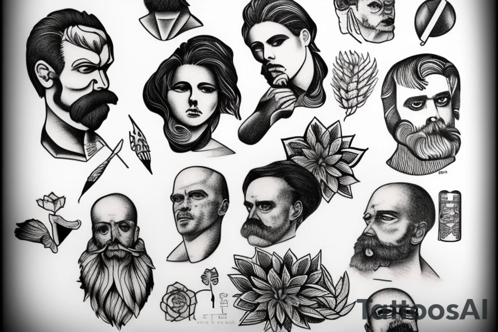 Nietzsche
Philosopher
 modern version tattoo idea