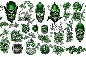 gaia traditional green tattoo idea