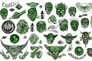 gaia traditional green tattoo idea