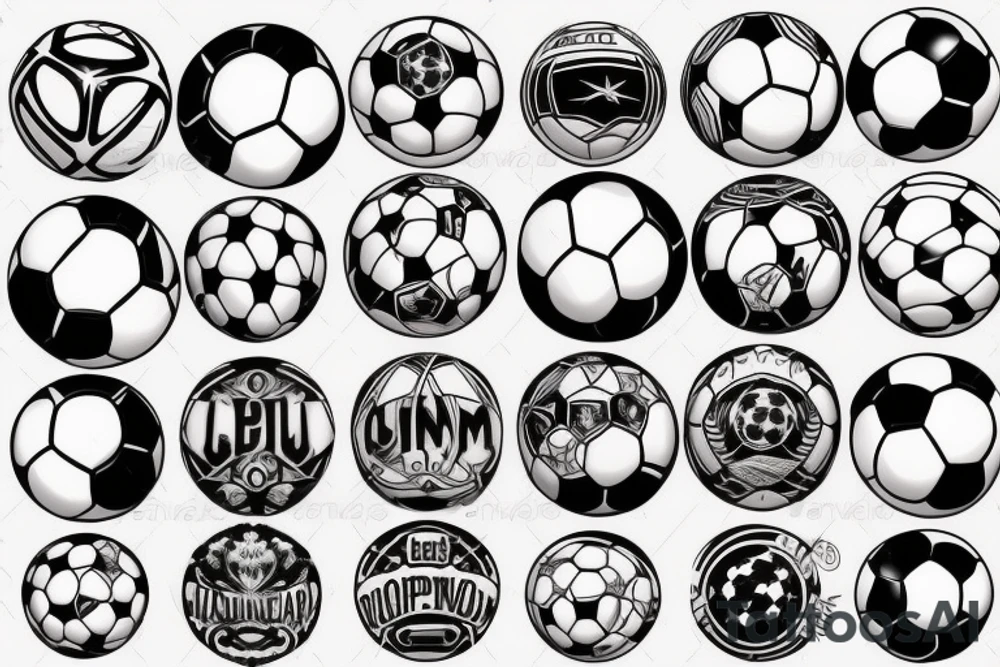 Soccer ball champions league tattoo idea
