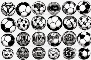 Soccer ball champions league tattoo idea
