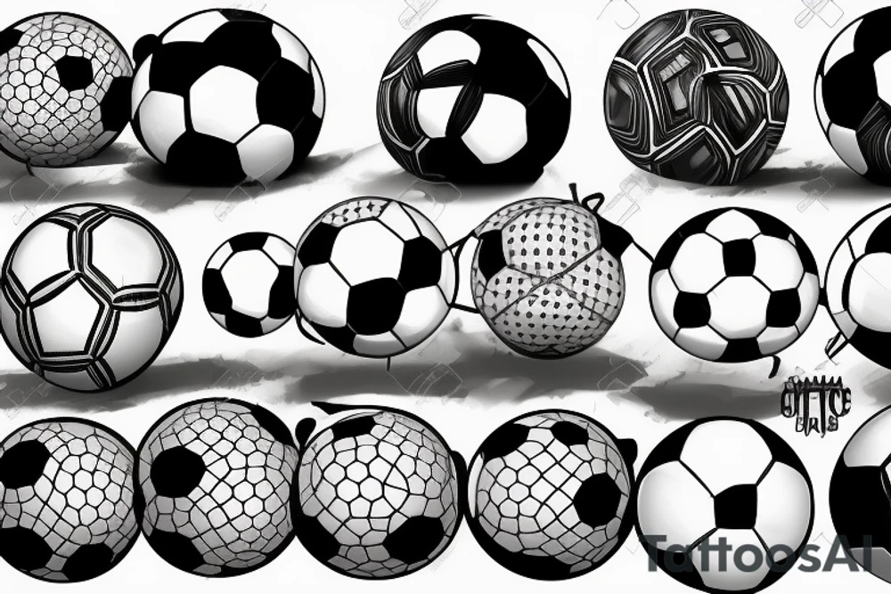 Soccer ball champions league tattoo idea