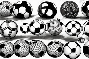 Soccer ball champions league tattoo idea