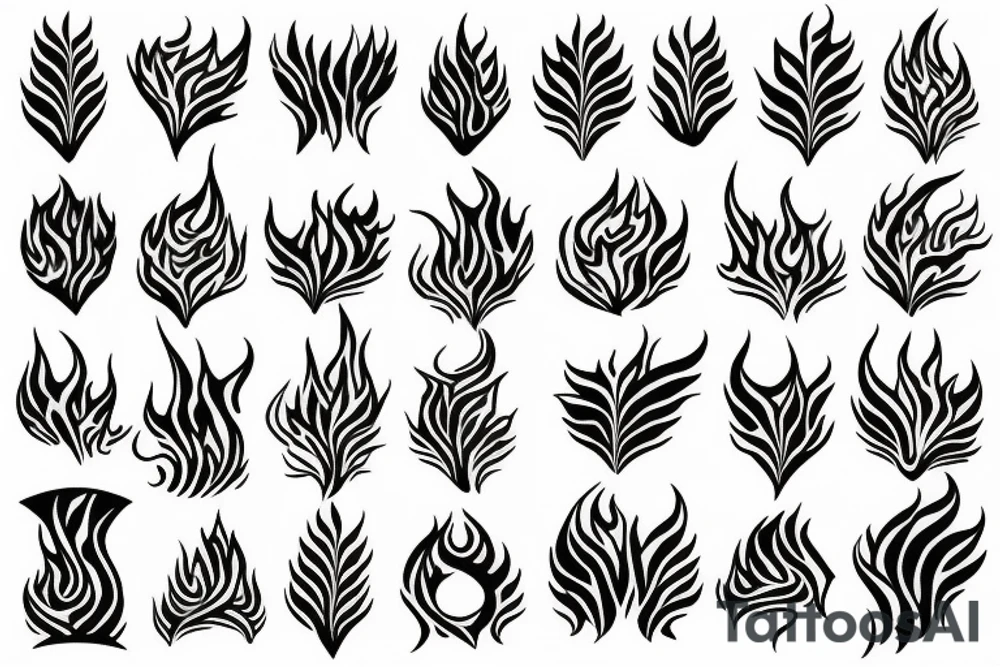 burning flame tattoo idea