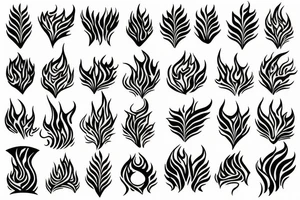 burning flame tattoo idea