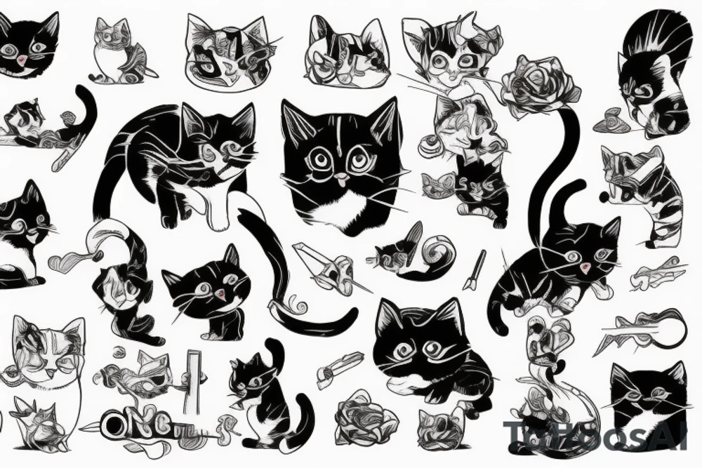 kitten assassin tattoo idea