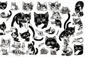 kitten assassin tattoo idea