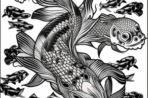 detailed koi fish tattoo idea