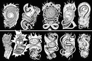 line art EMS tattoo that says "station 5" tattoo idea