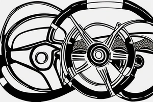 pov racing steering wheel looks like a plate tattoo idea