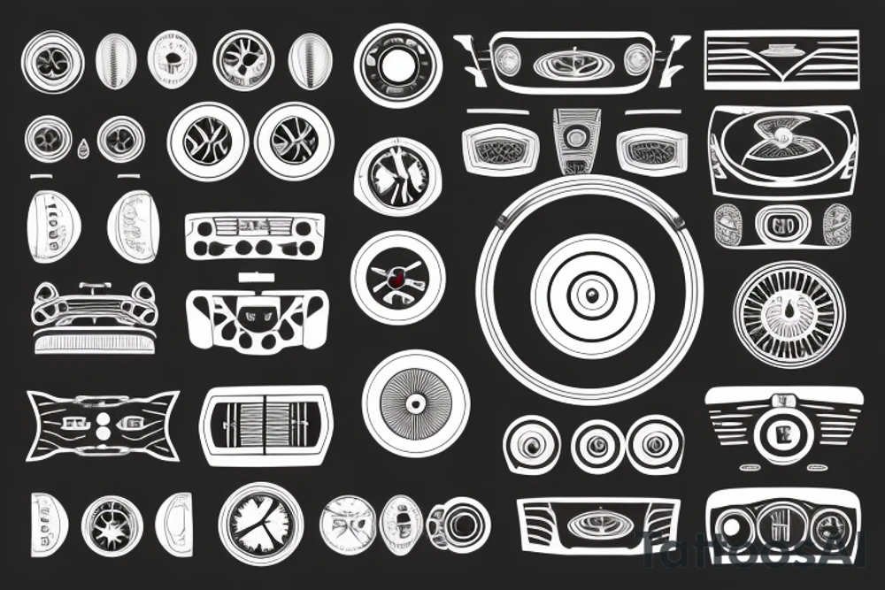 pov racing steering wheel looks like a plate tattoo idea