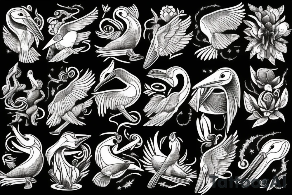 Pelican tattoo idea