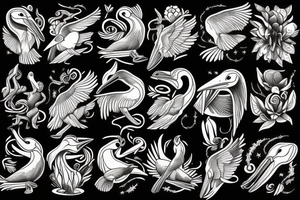 Pelican tattoo idea