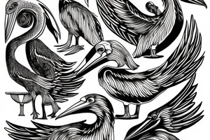Pelican tattoo idea