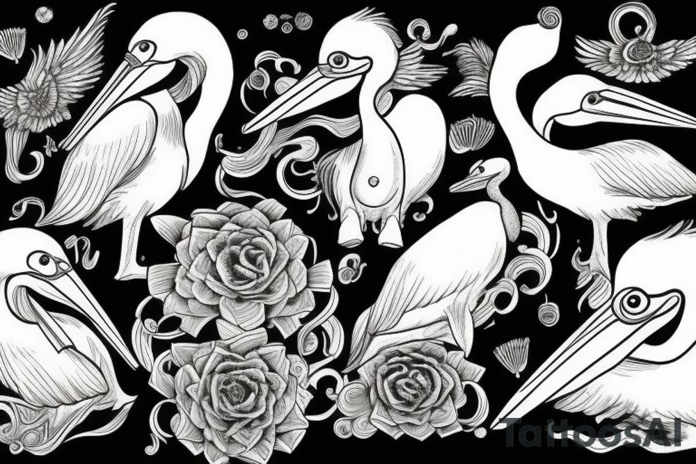 Pelican tattoo idea