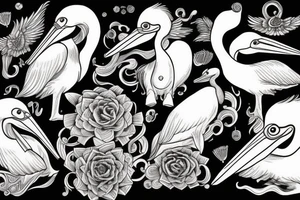 Pelican tattoo idea