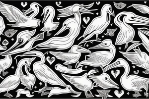 Pelican flying tattoo idea