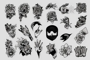 A tattoo ending at thumb and starting at wrist tattoo idea