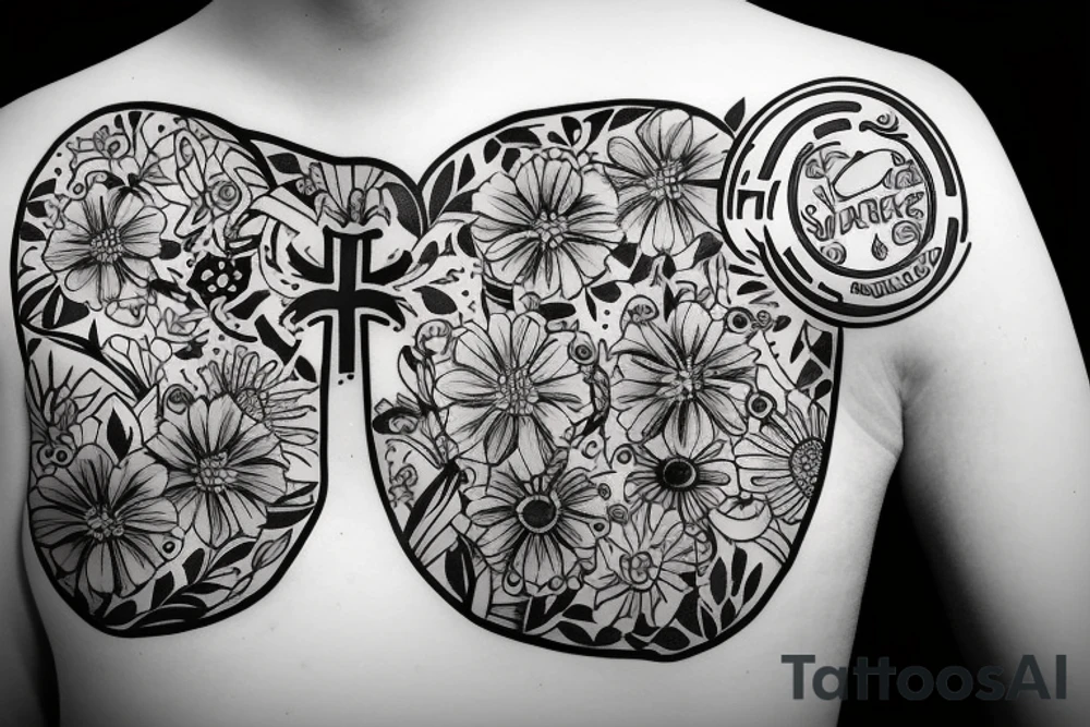 Bertie ferris flower with latin name tattoo idea