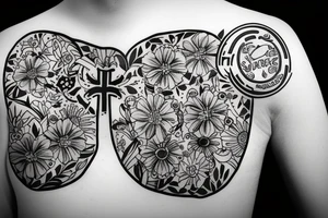 Bertie ferris flower with latin name tattoo idea
