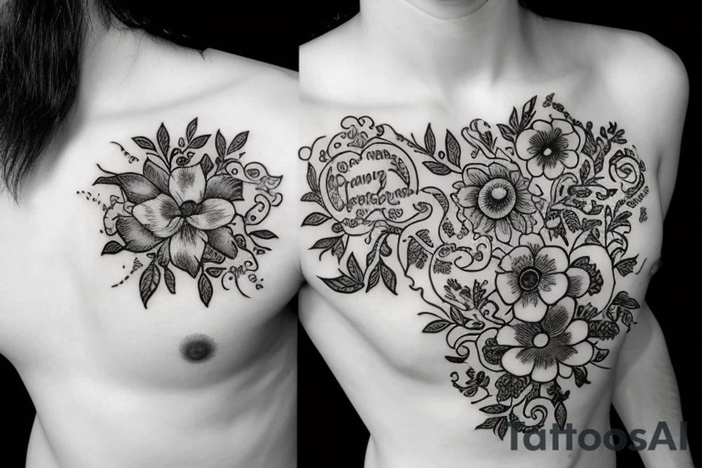 Bertie ferris flower with latin name tattoo idea