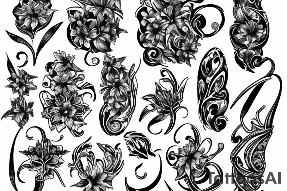 Bertie ferris lily
 flower with latin name tattoo idea