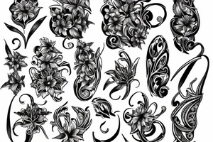 Bertie ferris lily
 flower with latin name tattoo idea
