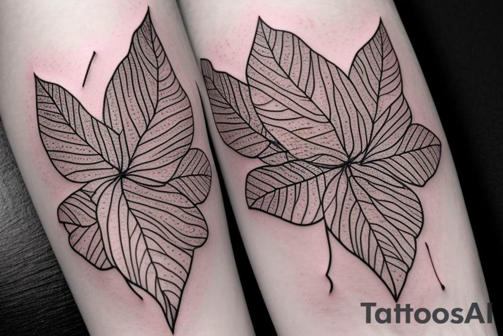 Leaves in wine tattoo idea