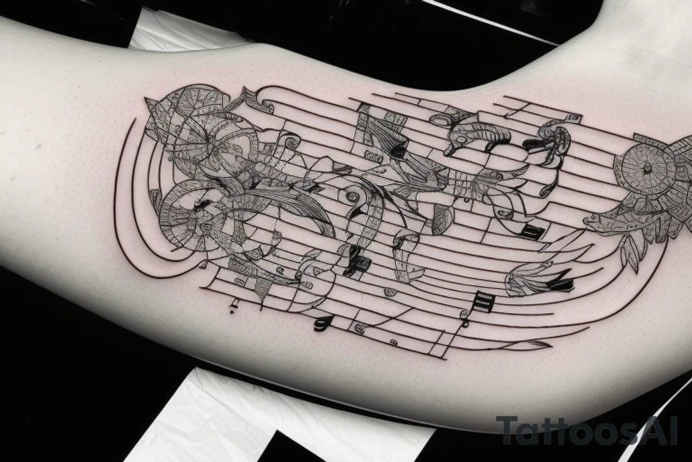 Piano keyboard tattoo idea