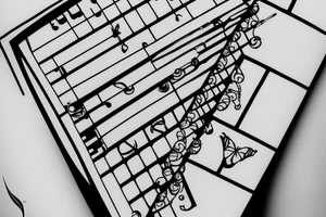 Piano keyboard tattoo idea