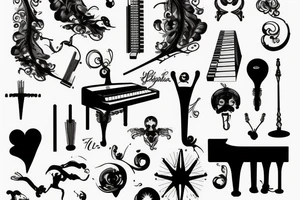 Piano keyboard tattoo idea