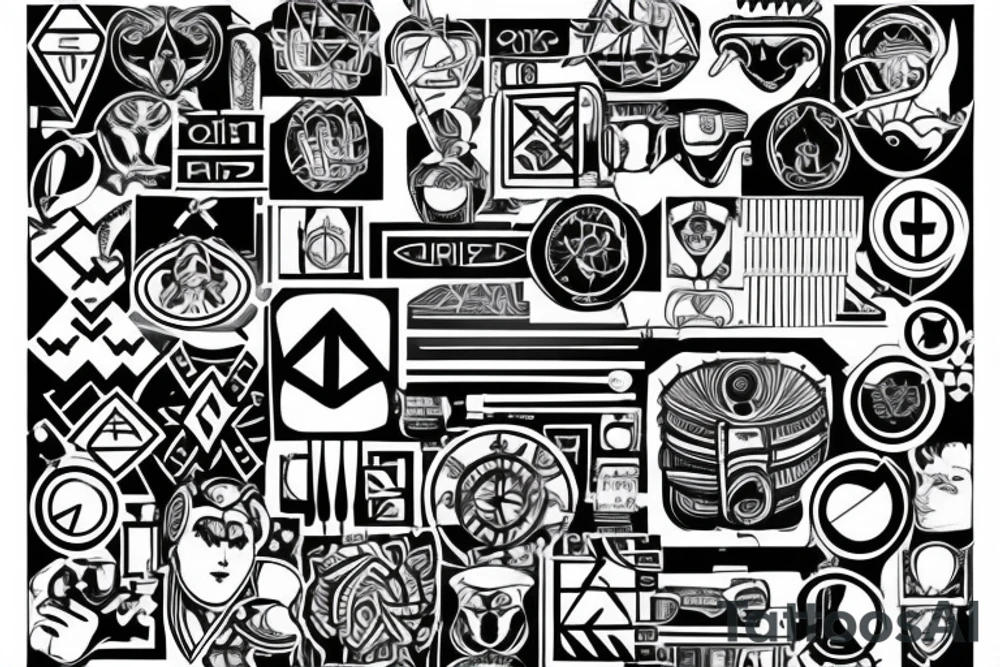 integrated circuit with nordic wiking style tattoo idea