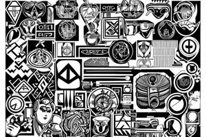 integrated circuit with nordic wiking style tattoo idea