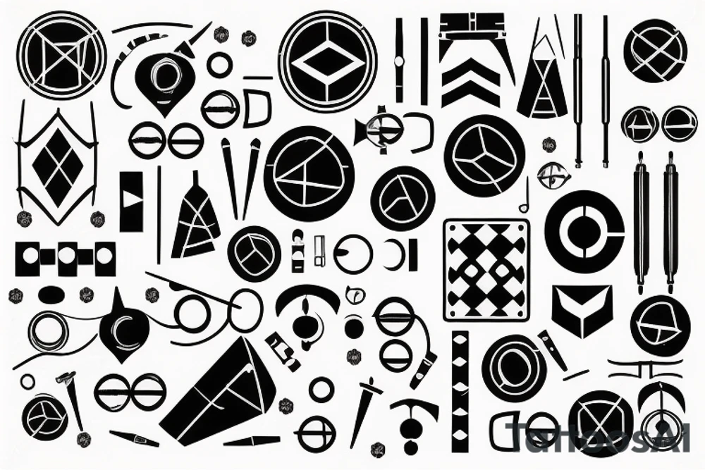 integrated circuit with nordic wiking style tattoo idea