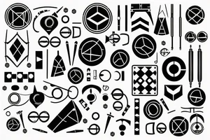 integrated circuit with nordic wiking style tattoo idea